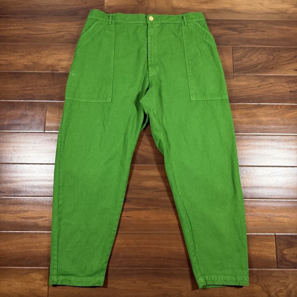 Big Bud Press Bright Green Cropped Utility Pants